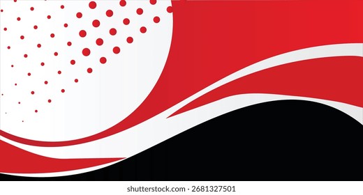 Abstract red waves are flowing on black and white background. red line background curve element. 