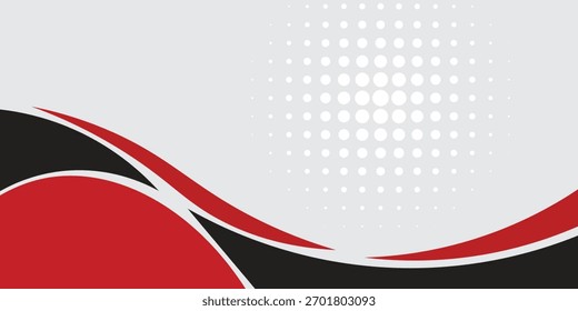 Ondas vermelhas abstratas estão fluindo sobre fundo preto e branco. elemento de curva de fundo de linha vermelha. Terno para negócios, capa, cabeçalho, papel de parede, corporativo, site, folheto