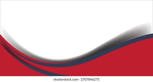 Abstract red waves are flowing on black and white background. red line background curve element. Suit for business, cover, header, wallpaper background