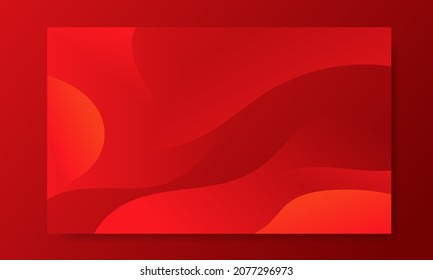 Abstract Red waves geometric background. Modern background design. gradient color. Fluid shapes composition. Fit for presentation design. website, banners, wallpapers, brochure, posters
