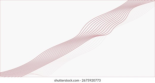 Abstract red waves vector illustration Modern background design Design elements