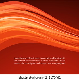 Abstract red wavy background