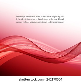 Abstract red wavy background