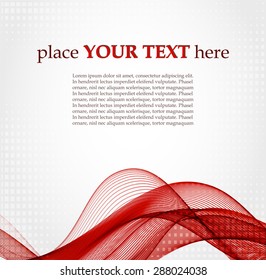 Abstract red wavy background