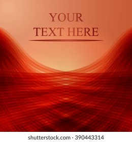 Abstract red wavy background