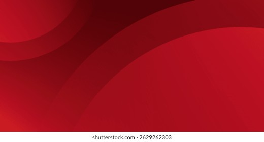 Fundo ondulado vermelho abstrato. Composição de formas dinâmicas. Ilustração vetorial