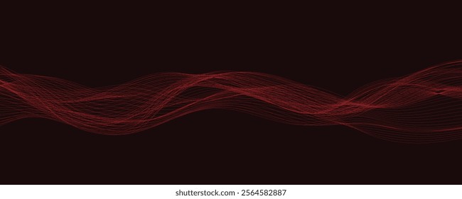 abstract red wavy background. eps10