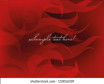 Abstract red wavy background, vector illustration pattern