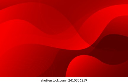 Abstract red wavy background. Vector illustration