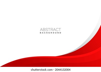 Abstract red wavy business style background. Vector illustration