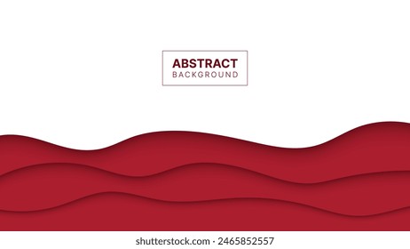 Abstract Red Wavy Layered Background