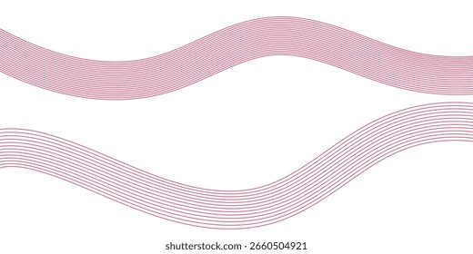 Abstract red wavy lines vector illustration - Powered by Shutterstock - Get 15% off with code: PIKWIZARD15