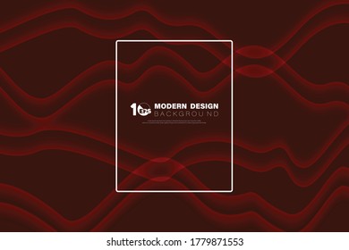 Abstract red wavy pattern design of futuristic cover space background. Decorate for ad, poster, artwork, template design, print. illustration vector eps10