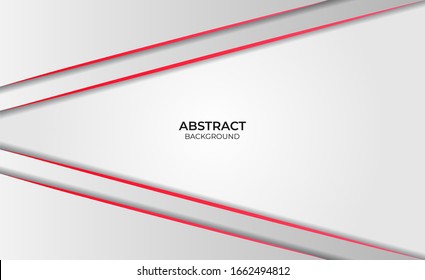 Diseño De Fondo Blanco Y Rojo Abstracto