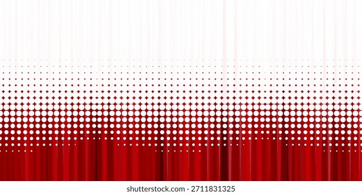 Abstract red and white background with modern halftone dot pattern. Vector graphic design with gradient fade effect for corporate or technology banners.