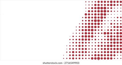 Abstractas fondo rojo y blanco con moderno patrón de punto de semitono. Diseño gráfico de Vector con efecto de desvanecimiento de degradado para Anuncios corporativos o tecnológicos.