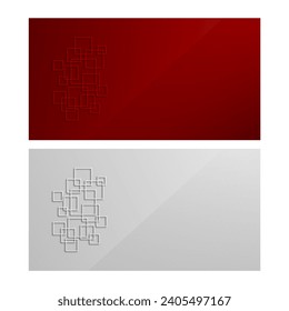 abstract red and white background set