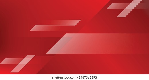 Abstrakte Rot-Weiß-Banner-Design-Vektorgrafik, dynamische sportliche Horizontale Hintergrund-Vorlage für Mediawerbung oder Web-Banner

