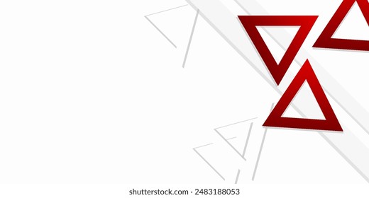 Vector de diseño de Anuncio rojo y blanco Abstractas, Plantilla de fondo Horizontal deportiva dinámica para promoción de medios o Anuncio de Web