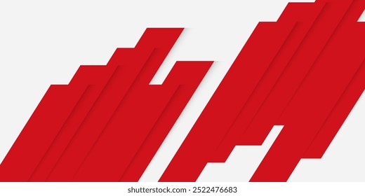 Vector Abstractas del diseño del Anuncio rojo y blanco, Plantilla Horizontal deportiva dinámica del fondo para la promoción de los medios de comunicación o el Anuncio del Web	