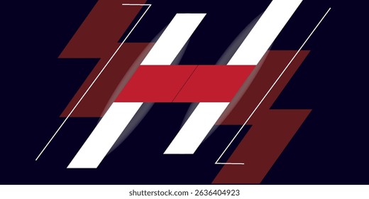 Abstract red and white banner design vector, dynamic sporty horizontal background template for media promotion or web banner.Eps10