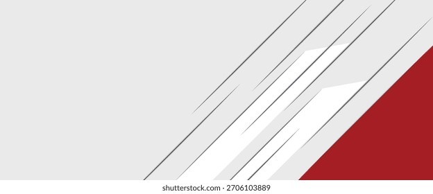 Vector Abstractas del diseño del Anuncio rojo y blanco, Plantilla Horizontal deportiva dinámica del fondo para la promoción de los medios o el Anuncio del Web. eps10.