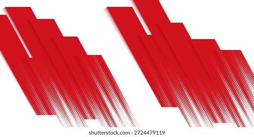 Vector Abstractas del diseño del Anuncio rojo y blanco, Plantilla Horizontal deportiva dinámica del fondo para la promoción de los medios de comunicación o el Anuncio del Web	