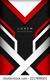 Fondo de formas geométricas de color rojo y negro abstracto