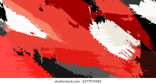 Abstract Red, White And Black Grunge Texture Background