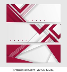 Abstract red and white blank space modern futuristic banner background vector illustration design. Vector illustration design for presentation, banner, cover, web, card, poster, wallpaper