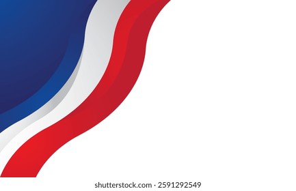 Abstract red white blue background design