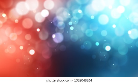 Abstract Red White and Blue Defocused Lights Background