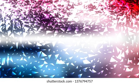 Abstract Red White and Blue Geometric Triangle Background