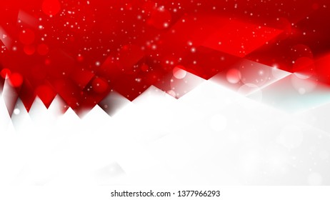 Abstract Red and White Bokeh Defocused Lights Background Design