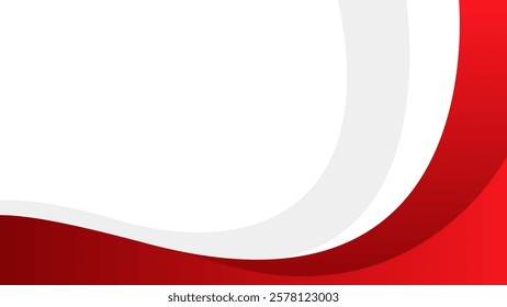 Abstract red and white curve background. Modern dynamic wallpaper. Template banner background for cards, sales, ads, events, web, pages, and others