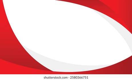 Abstract red and white curve background. Modern vector wallpaper. Template banner background for business, sales, ads, events, covers, websites, and pages