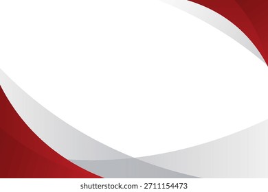 Abstract red and white curve background. Vector illustration


