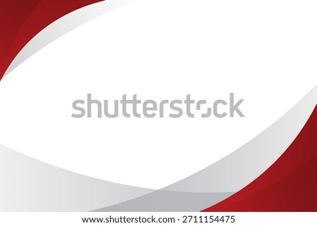 Abstract red and white curve background. Vector illustration

