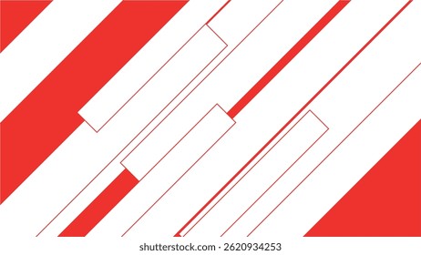 Abstract Red and White Diagonal Lines Background