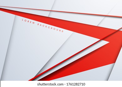 Abstract red and white geometric background