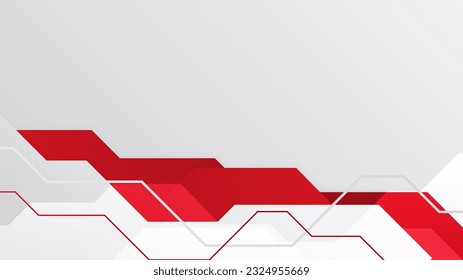 Abstract red and white geometric gradient background