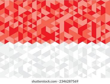 abstract red white geometric pattern background