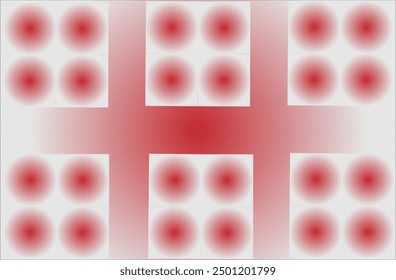 Abstract Red and White Gradient Dot Pattern – Geometric Symmetry, Soft Focused Design, Modern Minimalist Art, Perfect for Digital Art, Web Design, Textiles, and Creative Projects. High-Resolution 