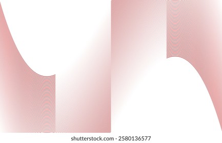 abstract red white gradient irregular line flag pattern art suitable for background.