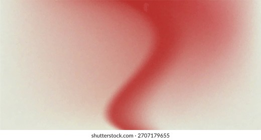 Abstract red white grainy gradient background glowing color wave noise texture banner header design