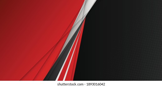 Abstract red white gray overlap design modern background vector illustration