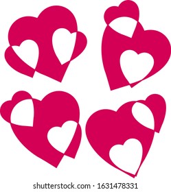 Abstract Red And White Heart 