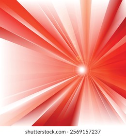 Abstract Red White Light Rays Background Template