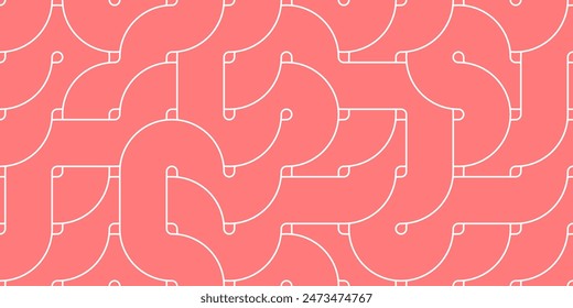 abstract red white line. geometric circle texture background. water wave pattern. retro styled concept.