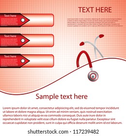 Abstract red white medical background